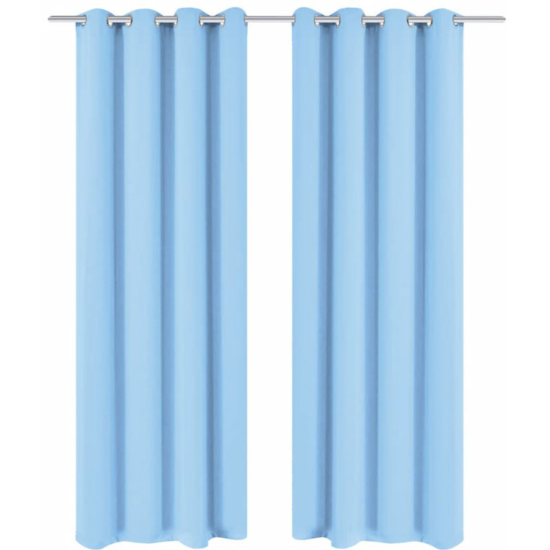 Back East Room Darkening Curtain, 135 W x 175 D cm, Turquoise