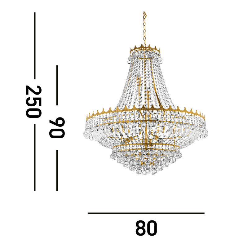 Brynn 13 - Light Empire Chandelier, Gold