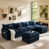 Chenille bleue marine