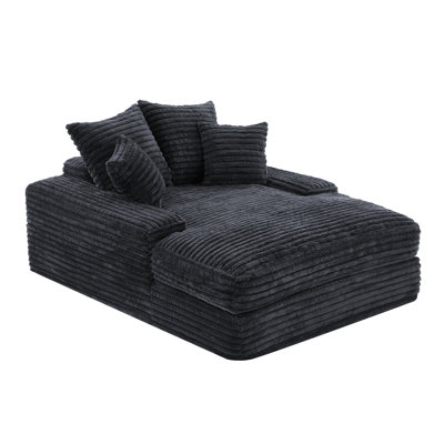 Bhondave Pillow Ergonomic Chaise Lounge Chair With Soft Corduroy And Memory Foam