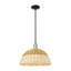 Cidalino - Mini-luminaire suspendu 1 lumière avec abat-jour tressé - Abat-jour-276928191-276928163