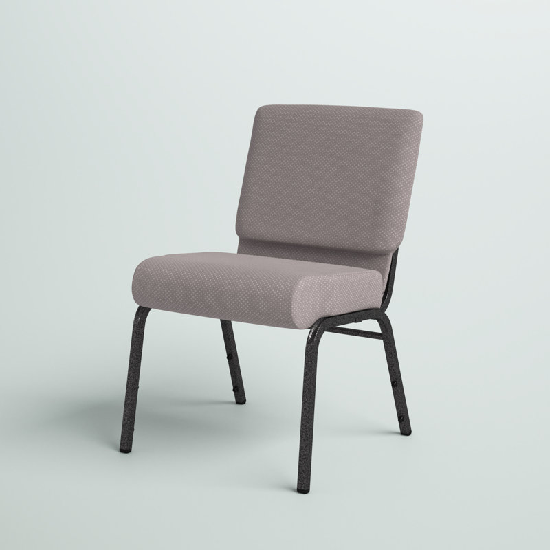 Chaise de banquet Dylon, Gris à pois / argent