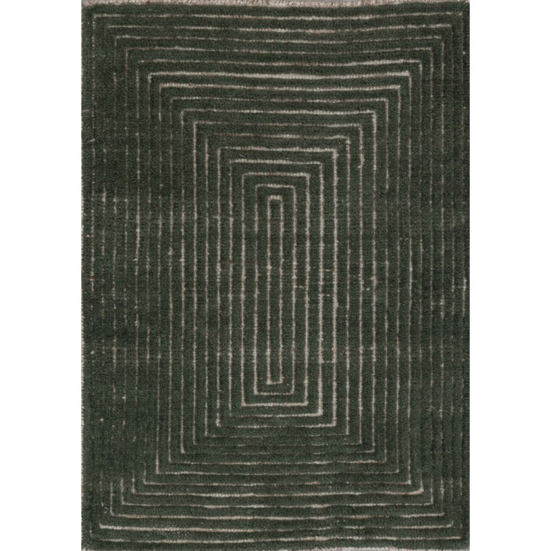Contemporary, Stuart Street Collection Hand Knotted Wool Area Rug in Green