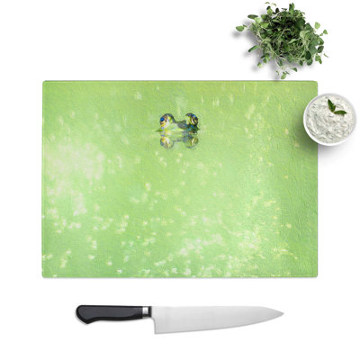 Tempered Glass Peeping Frog Chopping Board