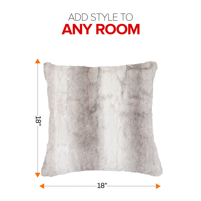 Faux Fur Throw Pillow