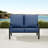 Trindle 52.12'' Wide Straight Aluminum Loveseat with Cushions-1593912224