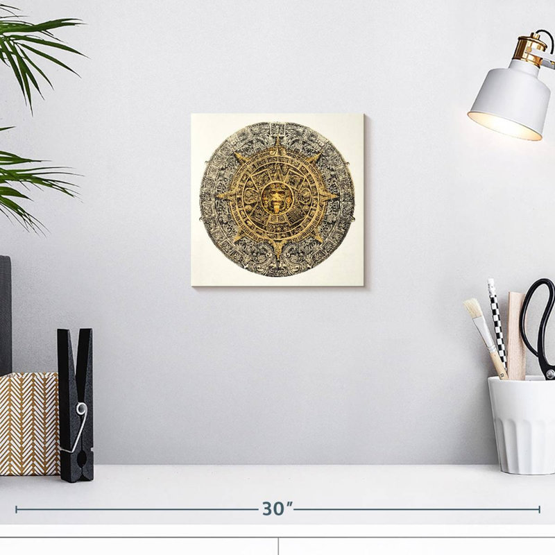 Calendrier aztèque Kerner Sun Stone, H 10 po x l 10 po