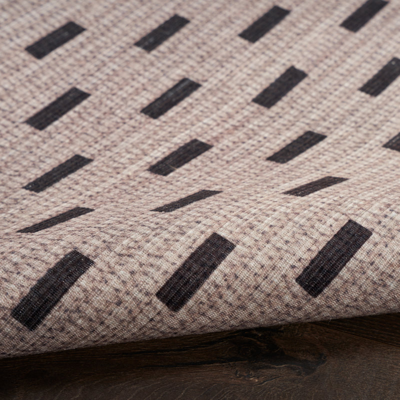 Bracan Machine Washable Polyester Blend Area Rug with Non-Slip Backing, Rectangle 9'2" x 12'
