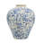 Ceramic Vase With Distressed Finish And Intricate Floral Motifs For Farmhouse Traditional Rustic Shabby Chic Decor