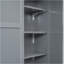 Lit superposé double avec garde-robe, bureau et tablettes-105583579