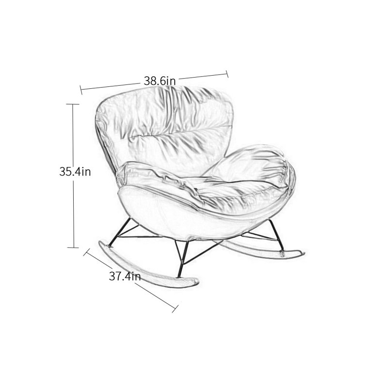 Chaise berçante moderne de luxe légère