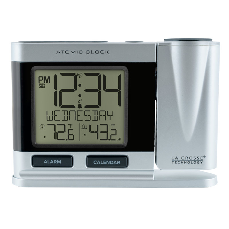 Digital Radio Clock Tabletop Clock with Alarm, Silver