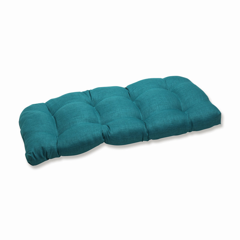 Coussin de causeuse intérieur / extérieur Renelda, Bleu sarcelle