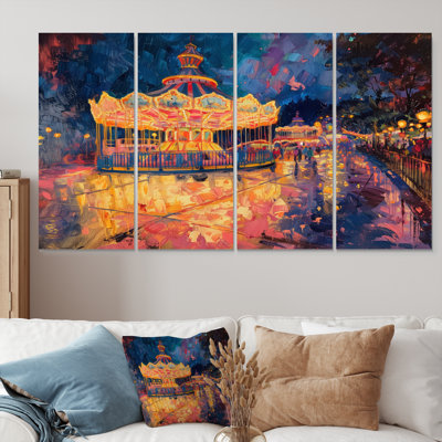 «Amusement Parks Carrousel Electric Dreams», ensemble d'art mural «Amusement Parks»