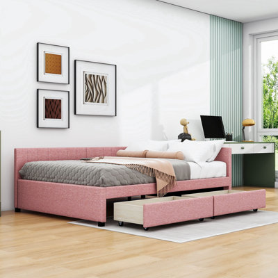 Tayson Full 2 Drawers Upholstered Daybed