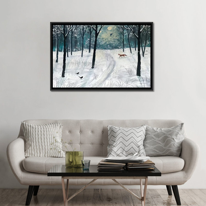 «Moonlight Shadow», reproduction sur toile, Toile avec cadre noir, H 32 po x l 48 po x P 1,5 po, Pas de tapis