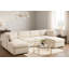 Canapé modulaire en velours côtelé de 131 po 131 po - Canapé surdimensionné en U avec repose-pieds 6 pièces beige-1937241439
