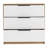 Dresser 27"H, 3 Drawers Dresser, Superior Top, White / Light Oak-795151357