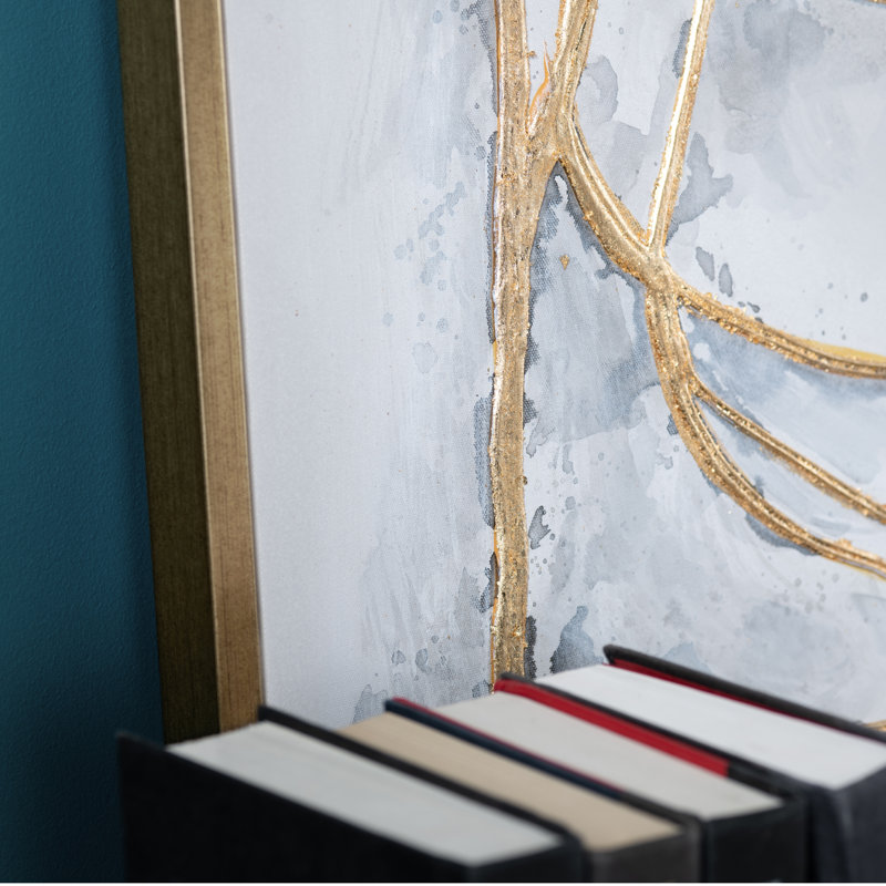 «Gilded Lines», art mural encadré sur toile