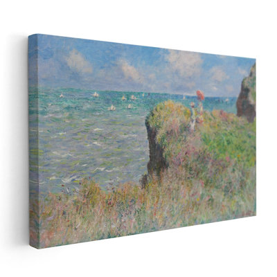 «Cliff Walk at Pourville, 1882», reproduction d'art sur toile