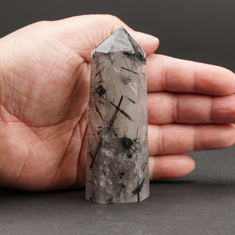 Tourmaline Quartz Point from Brazil (0.14 lbs)
