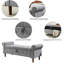 Banc de rangement capitonné à boutons de 62 po pour la chambre à coucher de 62 po, repose-pieds rembourré en tissu moderne, banc de fenêtre, accoudoirs roulés pour chambre à coucher, salon, vestibule-828203349