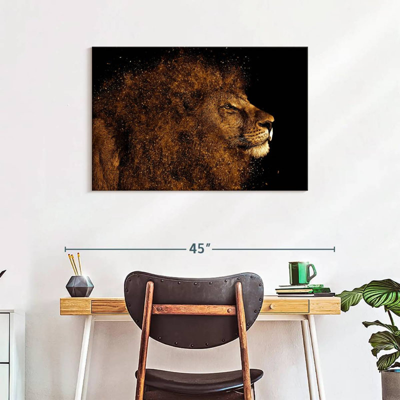 Brampt Marvelous Lion Head, 24" H x 36" W