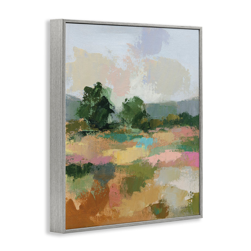 «Abstract Spring Landscape», estampe numérique de Silvia Vassileva, Estampe numérique Farmhouse, H 14 po x l 11 po