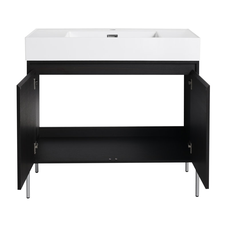 Meuble-lavabo autoportant avec porte à fermeture en douceur 36 po., 35"
