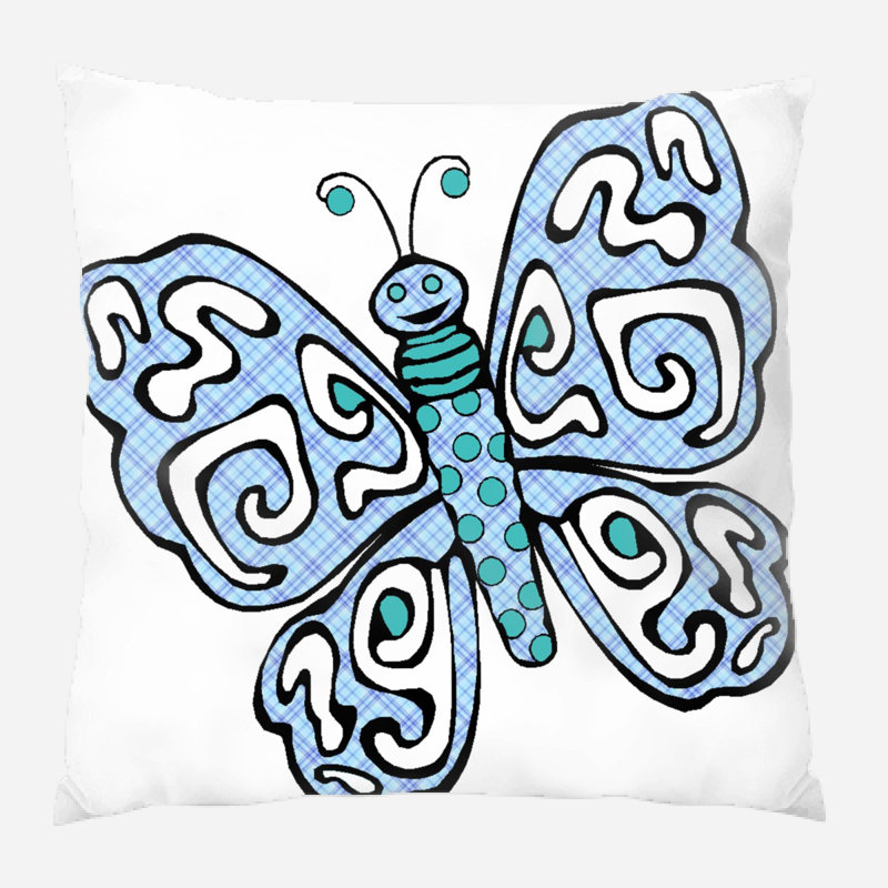 Coussin Butterfly, Microsuède, Intérieur