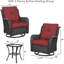 Fauteuil oscillant d'extérieur en osier Tonry-101016579