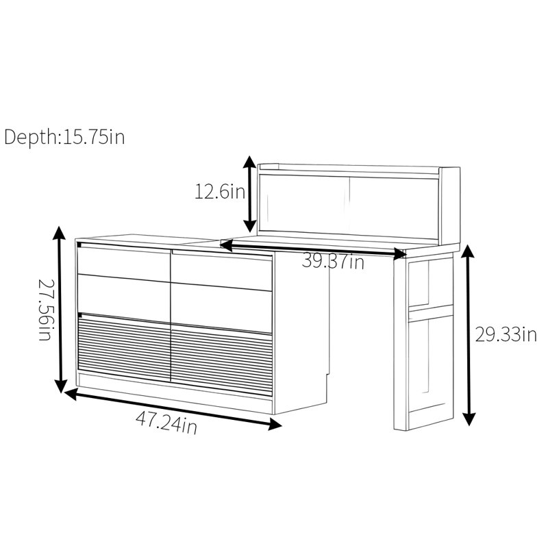 Coiffeuse moderne et pratique