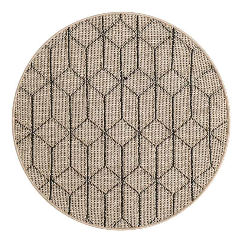 Indoor/Outdoor Trellis Area Rug, Round 3'1"