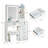 Amarula Small Vanity with LED Light Mirror,Ample Storage Space with 6 Drawers & Detachable Light Bulbs,Dressing Table with Stool for Bedroom