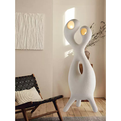 Lampe sur pied en polystyrène haute densité de style Wabi-Sabi