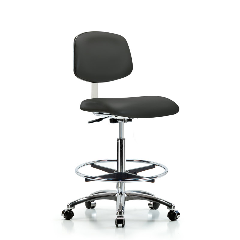 Chaise de dessinateur Iyana, Roulettes, Gris anthracite
