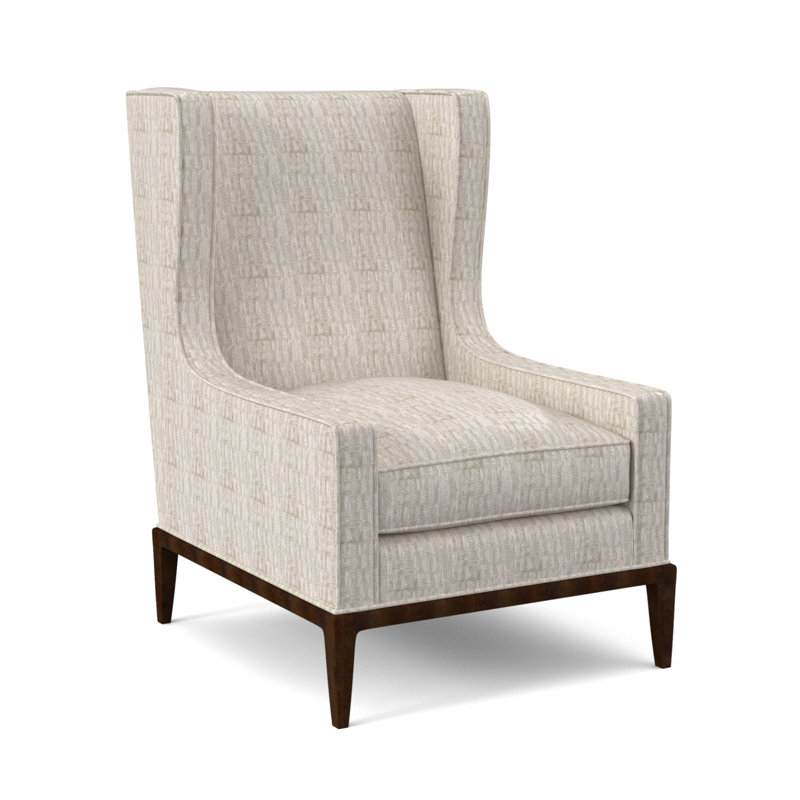 Fauteuil à oreilles 28 po Claxton, Noyer américain, Brouillards blancs