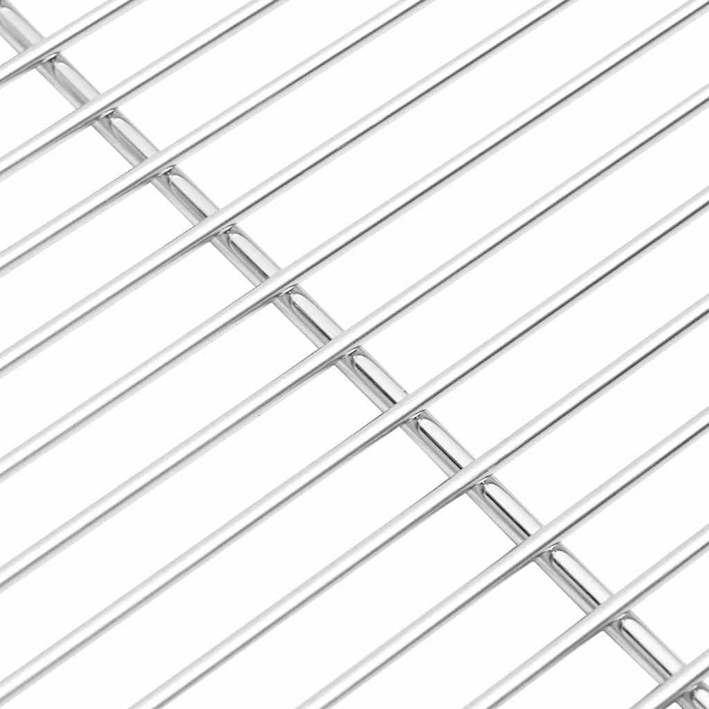 Grill Grate Silver Stainless Steel Outdoor Rectangular Grilling BBQ