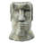 9 Inch Gray Easter Island Cement Planter For Small To Medium Hollyhocks, 5X5.5X9 Inches, 6.8 Lbs, Charming Facial Look , Intriguing Features