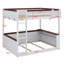 Lit superposé en bois avec tablettes intégrées, boîte de rangement, lumière DEL et station de charge USB-665279533