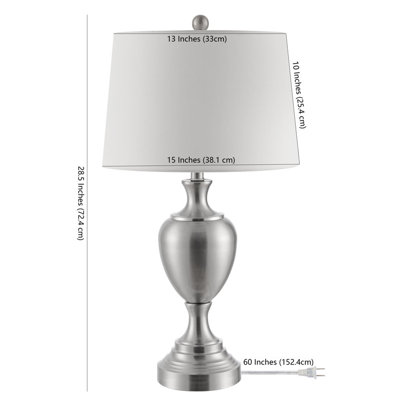 Lampe de table 28 po Odette, Nickel