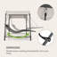 Palermo Lounger Double Swing Chair with Stand