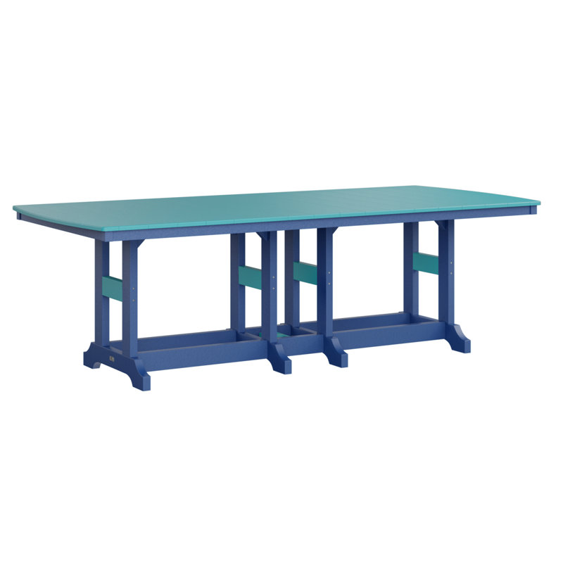 Table de salle à manger rectangulaire 96 po Berlin Gardens Garden Classic, Bleu pacifique, Bleu Aruba