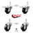 Swivel 3/8 Inch Threaded Stem Caster with Total Lock Brake SCC