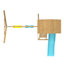 Teamson Kids Wooden Climbing Frame Swing Set with Slide & Chalkboard Sandpit