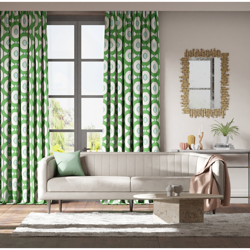 Zinnia Fabric, Emerald/Sky