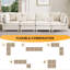 Canapé modulaire 126 po en velours côtelé-100418470