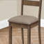 Chaise de salle à manger, ensemble de 2, latérales, rembourrées, cuisine, salle à manger, tissu, pieds en bois de noyer, transitionnel
