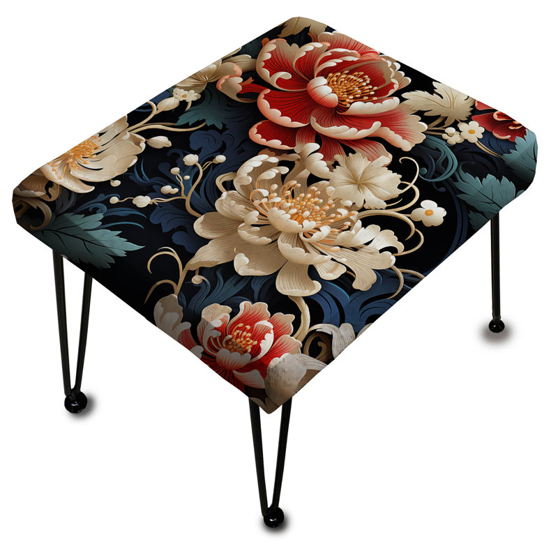 Asian Artistry Floral - Oriental Rectangle Ottoman