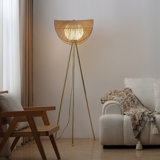 Sovev 63'' Brushed Tripod Floor Lamp